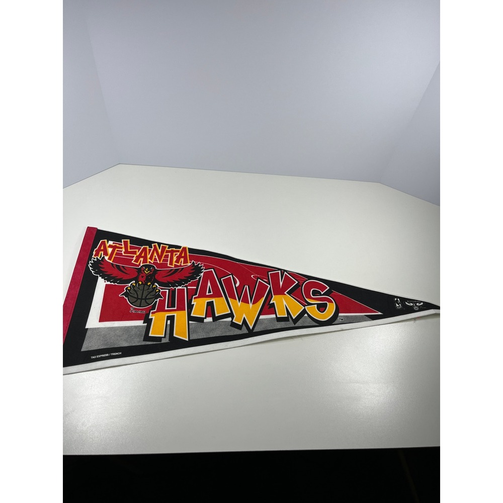 Vintage 1994 Atlanta Hawks NBA Basketball Pennant Tag Express Trench Decor Retro